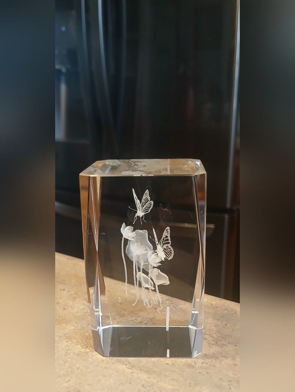 Vintage Hawaii 3D Laser-etched Cystal Glass Paperweight - Picture 2 of 6